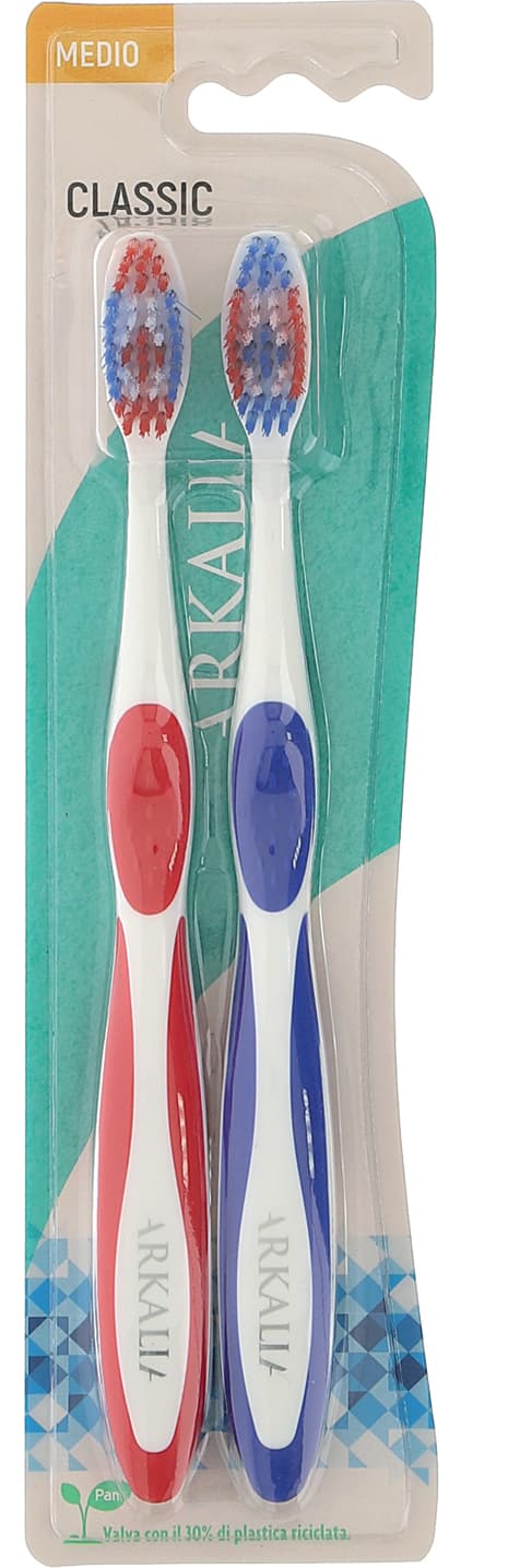 Spazzolino classic setole medie ARKALIA 2 pezzi – immagine 1