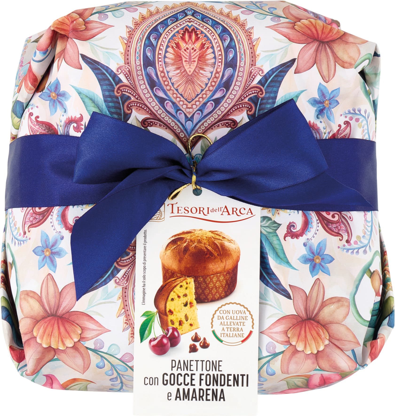 TESORI DELL'ARCA Panettone con Gocce Fondenti e Amarena 1000 g – immagine 1