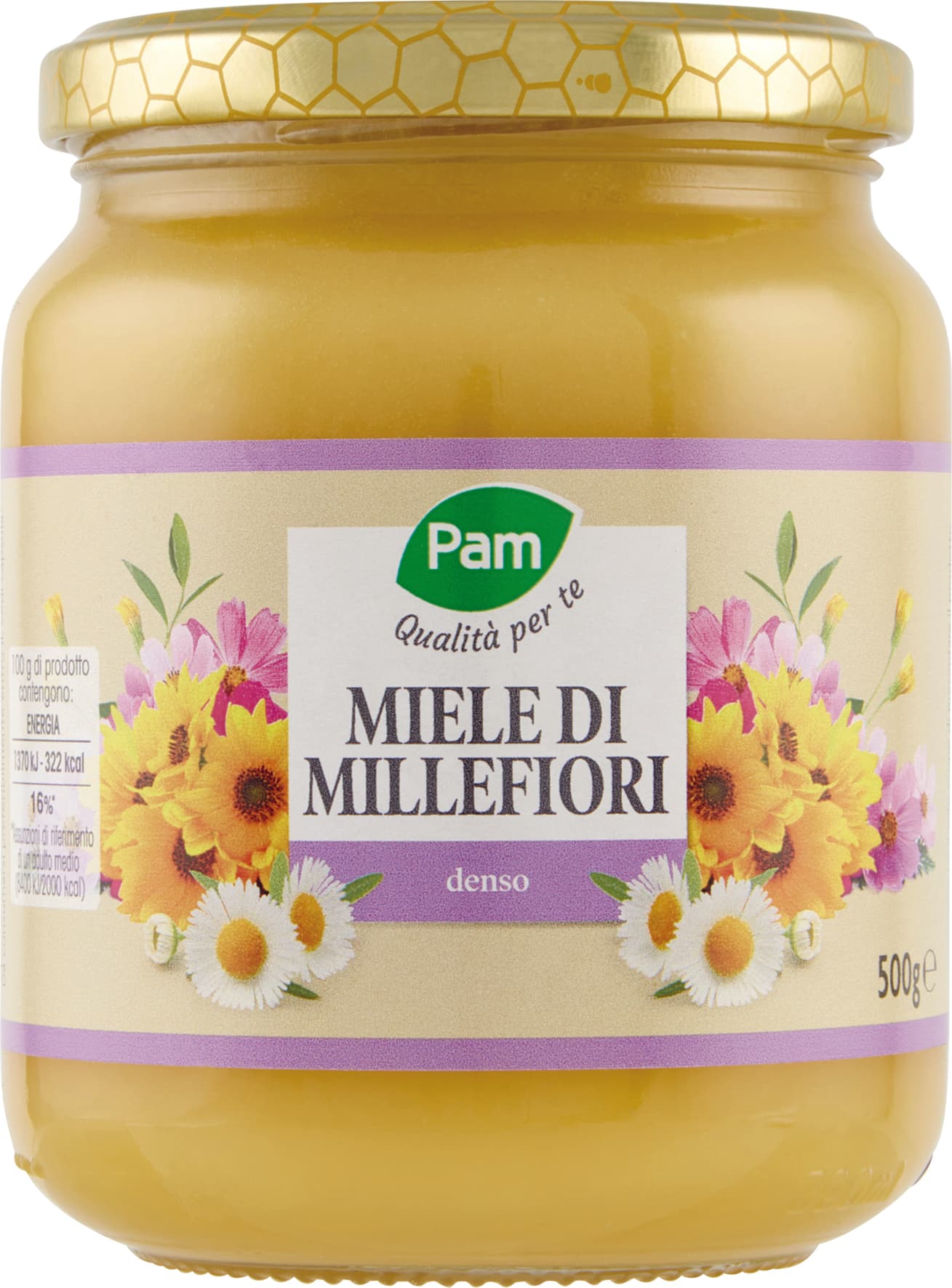PAM Qualità per te Miele di Millefiori denso 50 0g – immagine 1