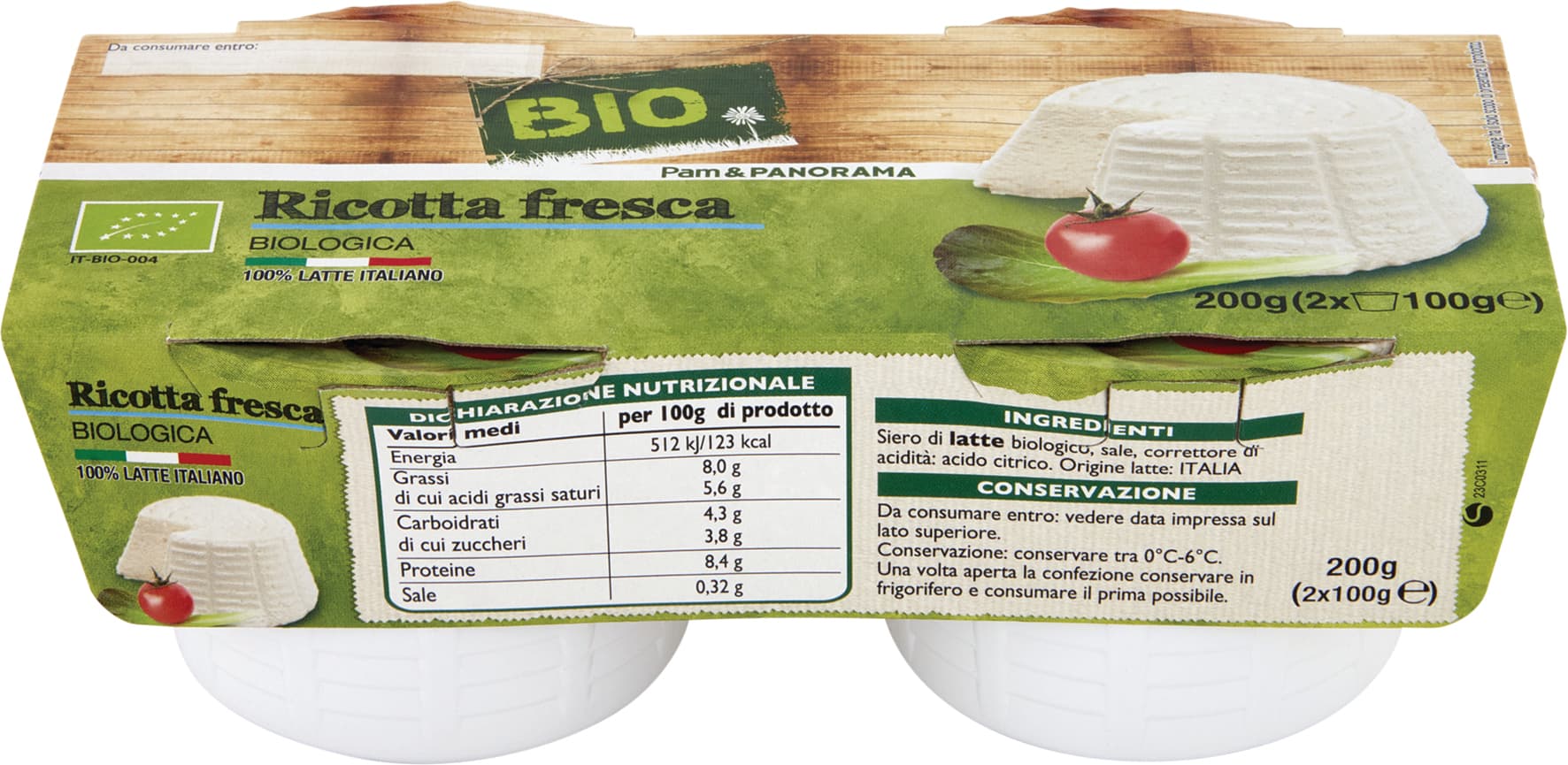 BIO Ricotta fresca 2 x 100 g – immagine 1