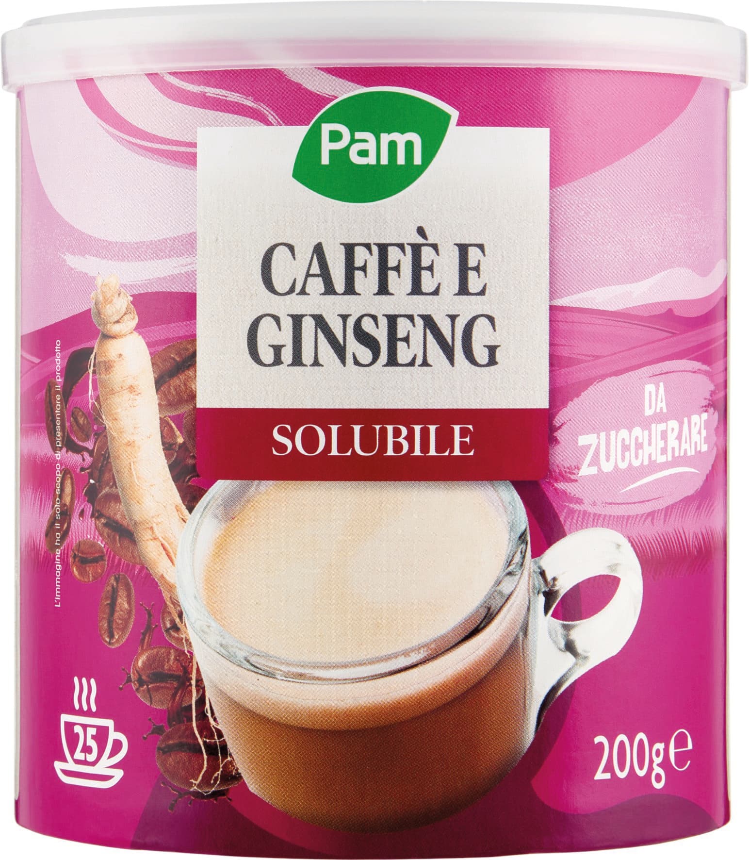 PAM Caffè e Ginseng Solubile 200 g – immagine 1