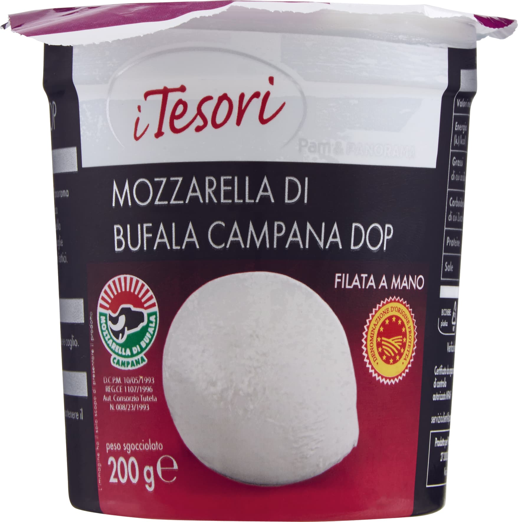 I TESORI Mozzarella di Bufala Campana DOP 200 g – immagine 1