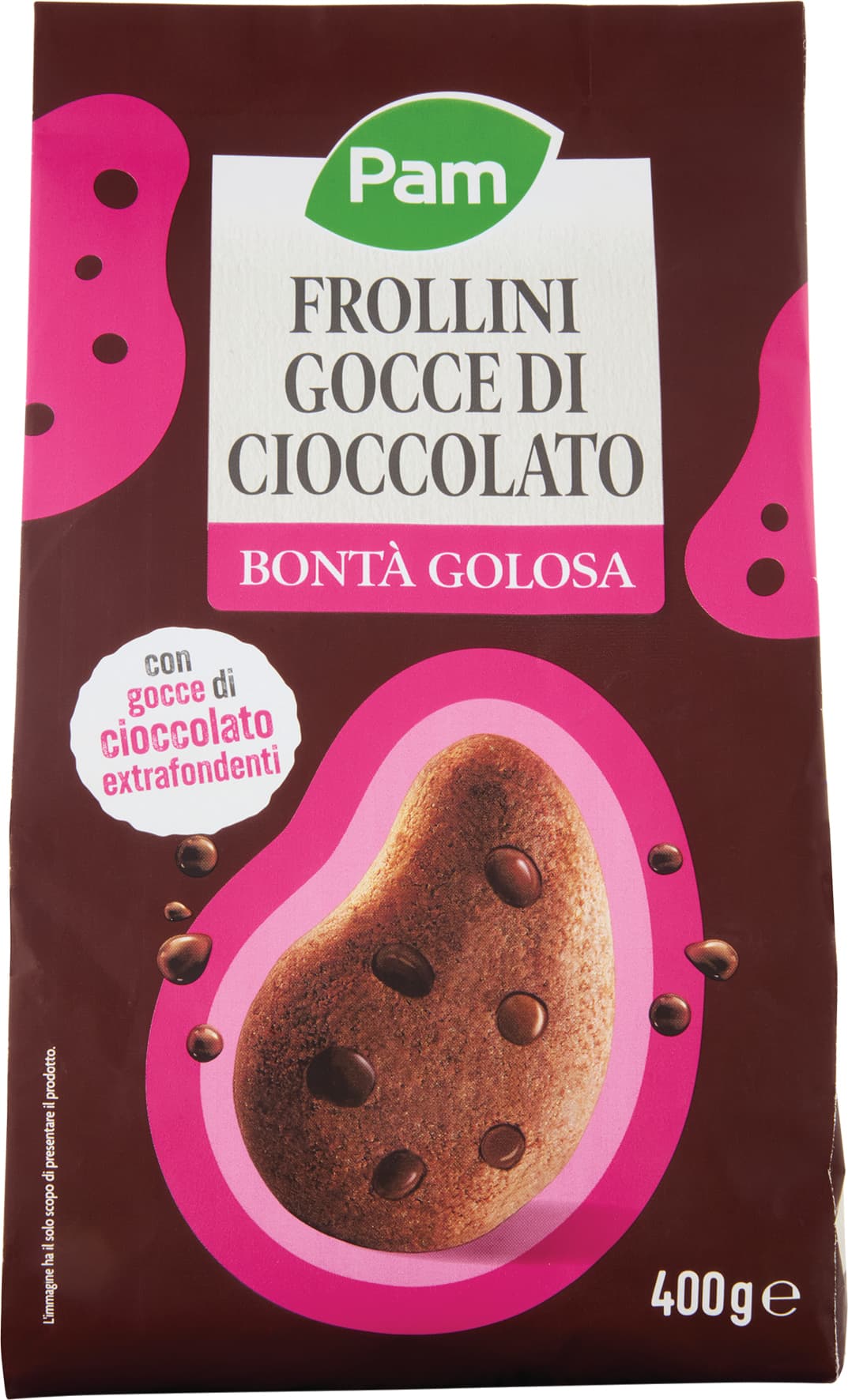 PAM Frollini Gocce di Cioccolato con gocce di cioccolato extrafondenti 400 g – immagine 1
