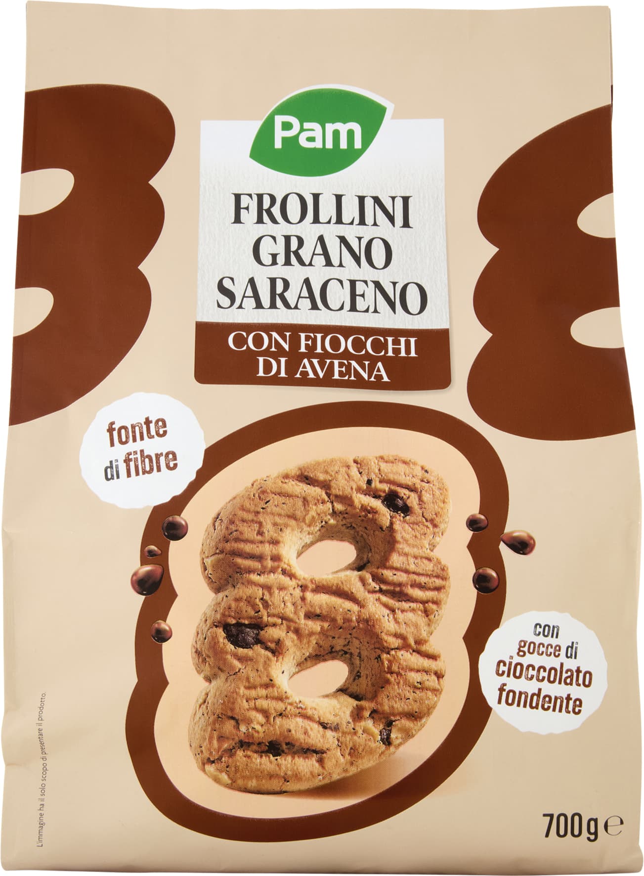 PAM Frollini Grano Saraceno con gocce di cioccolato fondente 700 g – immagine 1