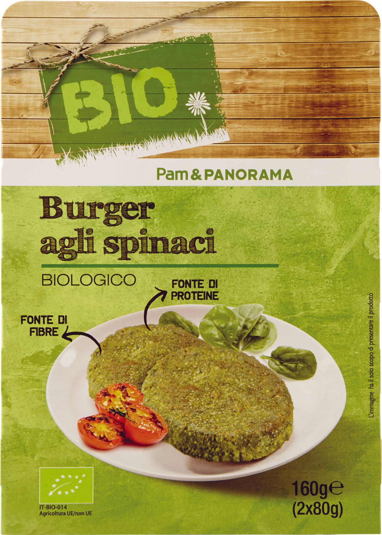 BIO Burger agli spinaci Biologico 2 x 80 g – immagine 1