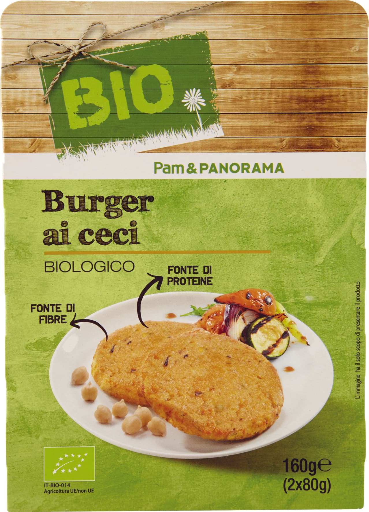 BIO Burger ai ceci Biologico 2 x 80 g – immagine 1