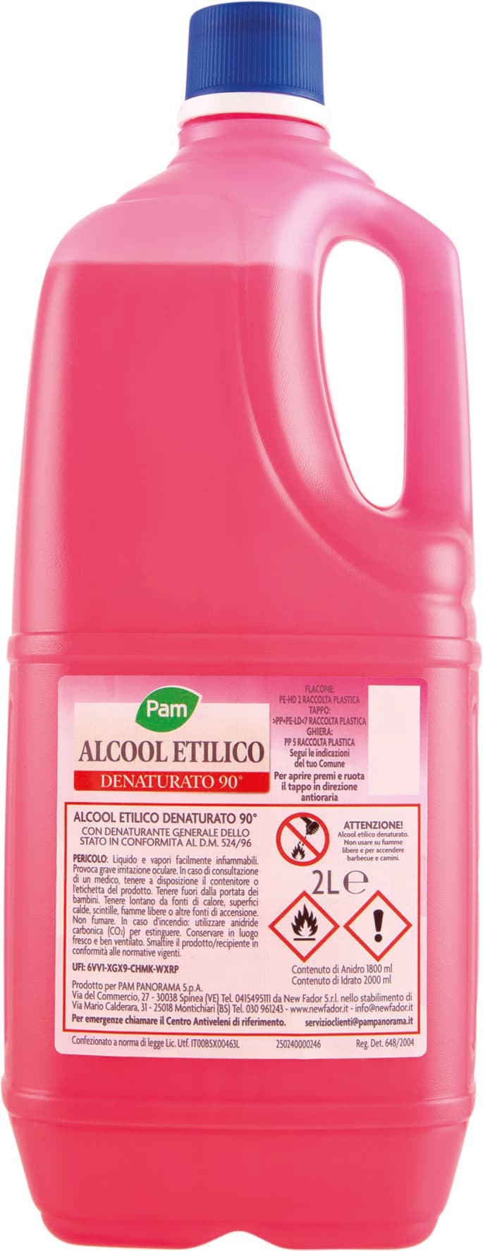 PAM PANORAMA Alcool Etilico Denaturato 90° 2000 ml – immagine 1
