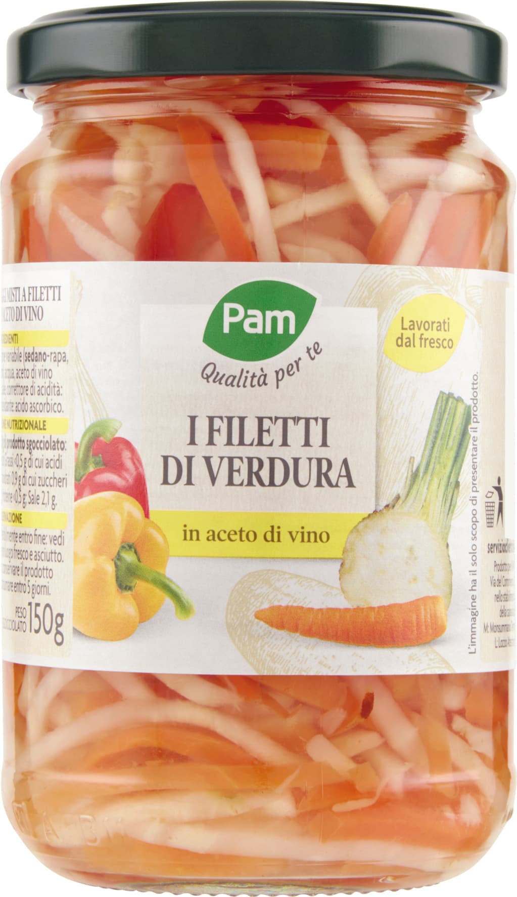 PAM PANORAMA Insalatina a Filetti in Aceto di Vino 300 g – immagine 1