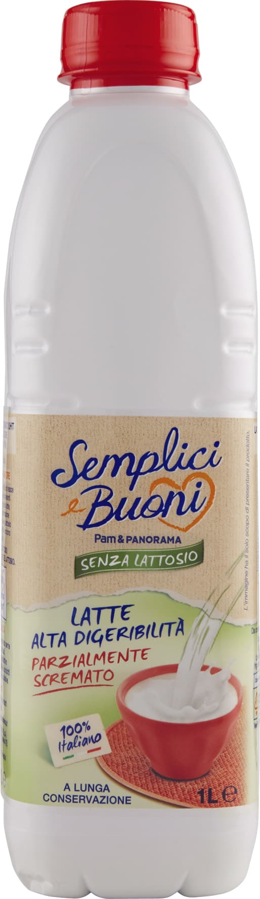 SEMPLICI E BUONI Senza Lattosio Latte Alta Digeribilità Parzialmente Scremato UHT 1L – immagine 1