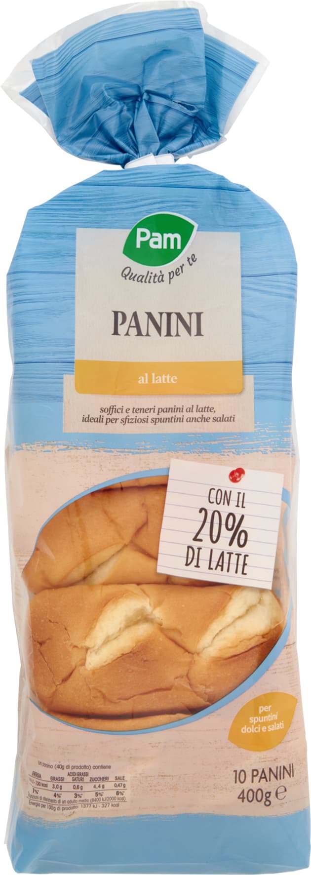 PAM PANORAMA Panini al Latte 400g (40g x 10) – immagine 1