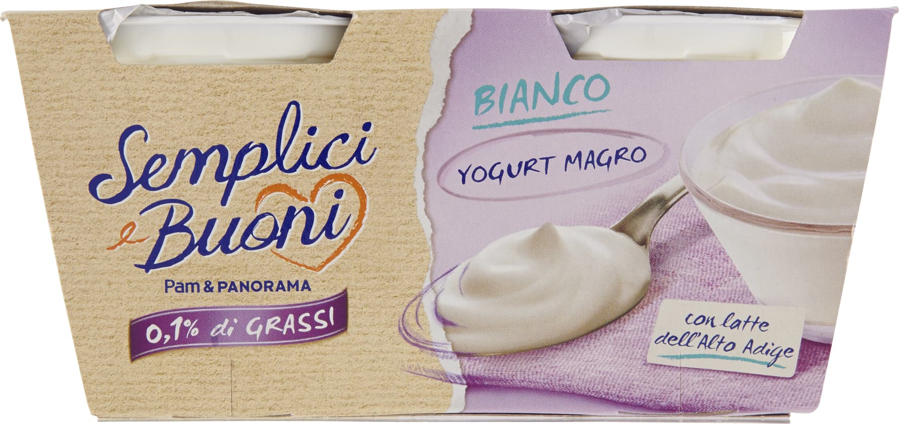 SEMPLICI E BUONI 0,1% di Grassi Bianco Yogurt Magro 250g (2x125g) – immagine 1