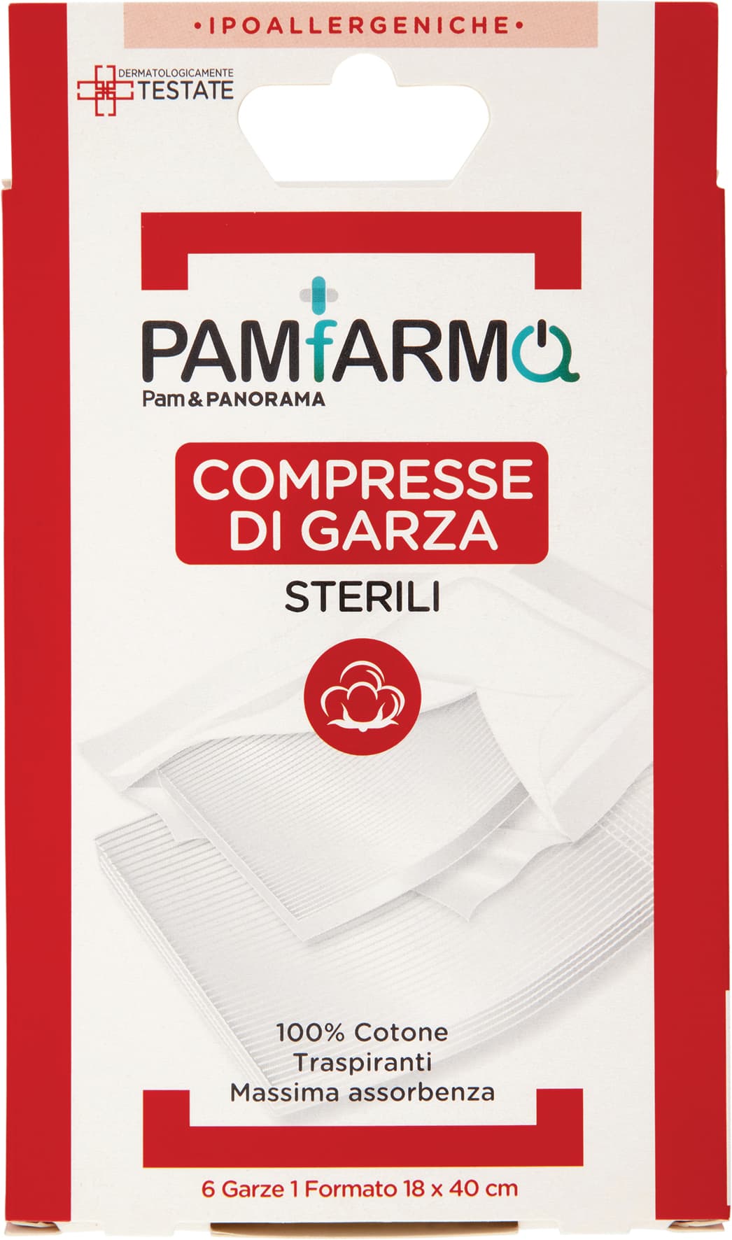 PAM PANORAMA Compresse di Garza 1 Formato 6 pz – immagine 1