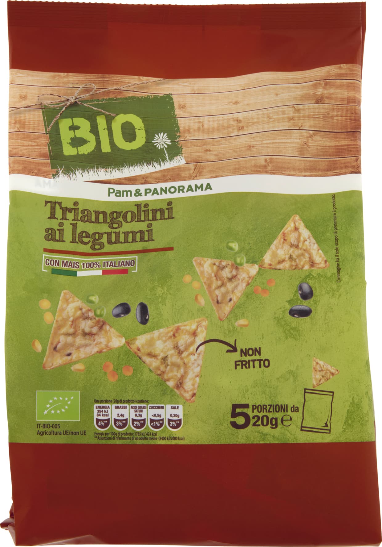BIO Triangolini ai legumi 5 x 20 g – immagine 1