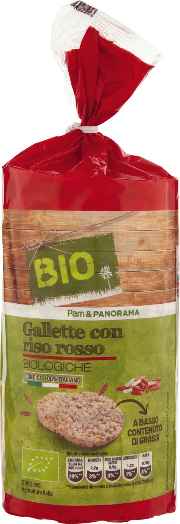 BIO Gallette con riso rosso Biologiche 100 g – immagine 1