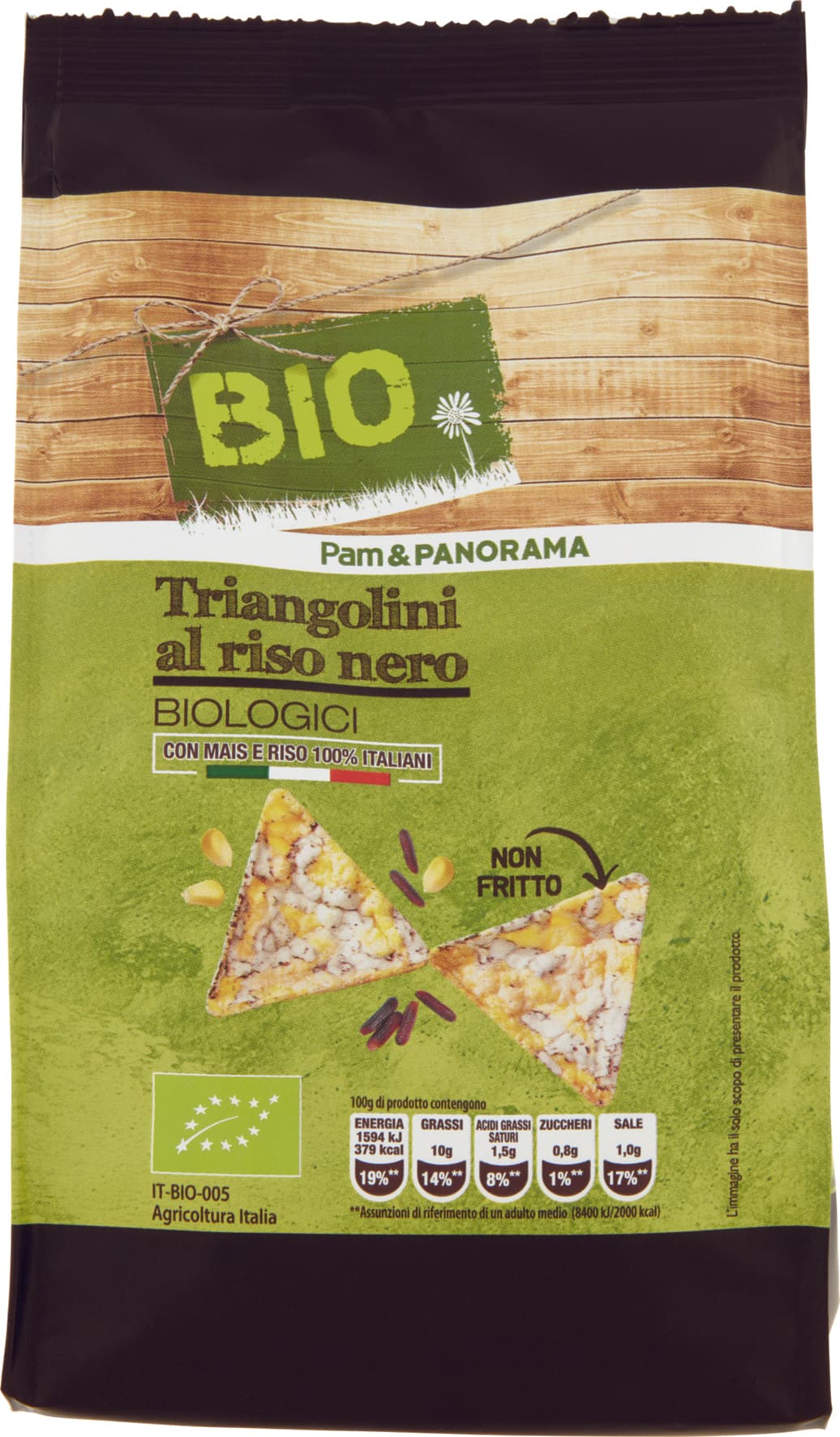 BIO Triangolini al riso nero Biologici 80 g – immagine 1