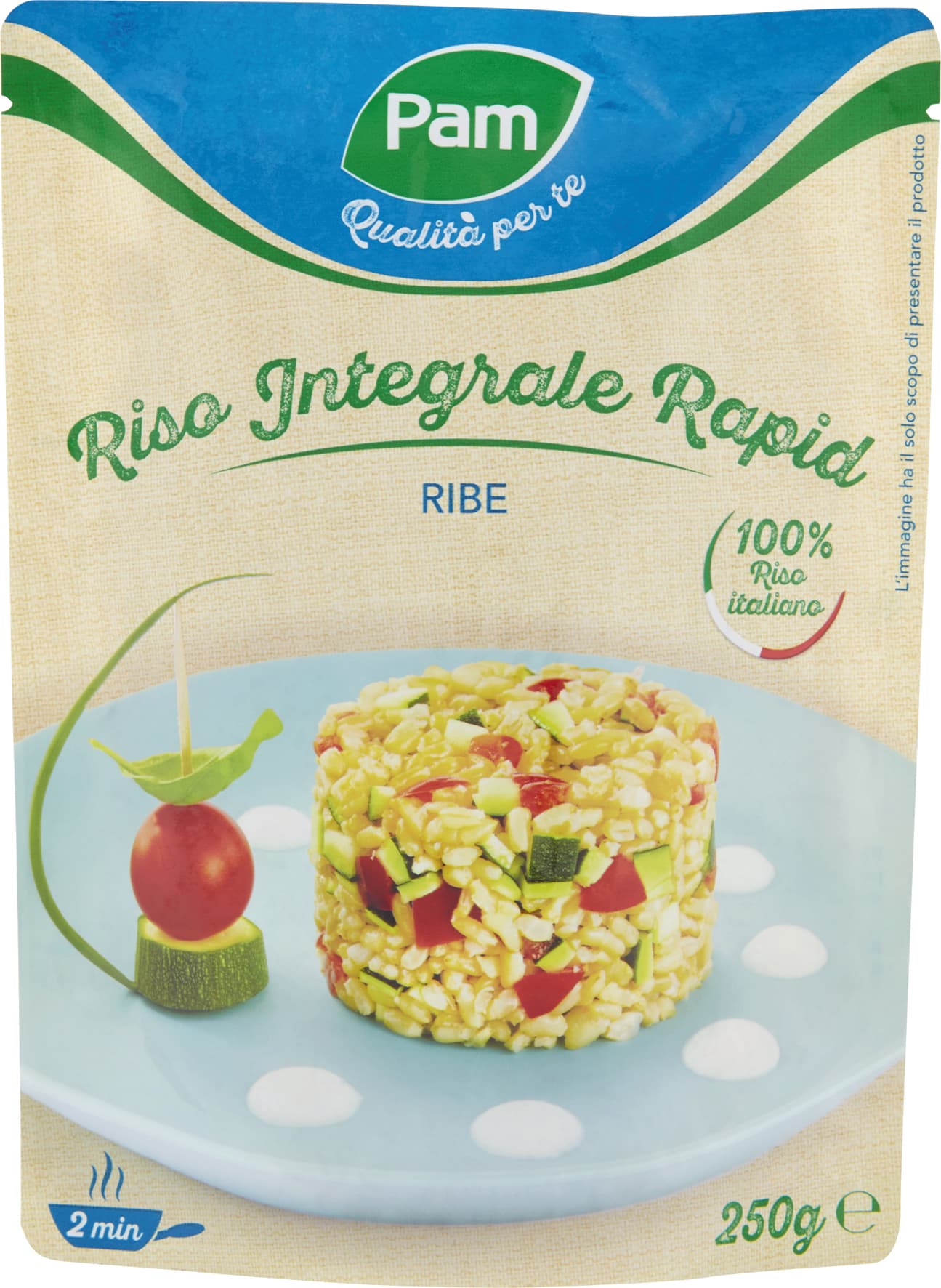 PAM Qualità per te Riso Integrale Rapid Ribe 250 g – immagine 1