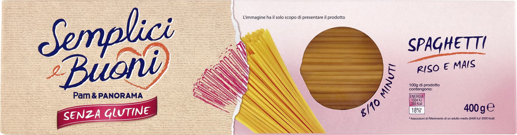 SEMPLICI E BUONI Senza Glutine Spaghetti Riso e Mais 400 g – immagine 1