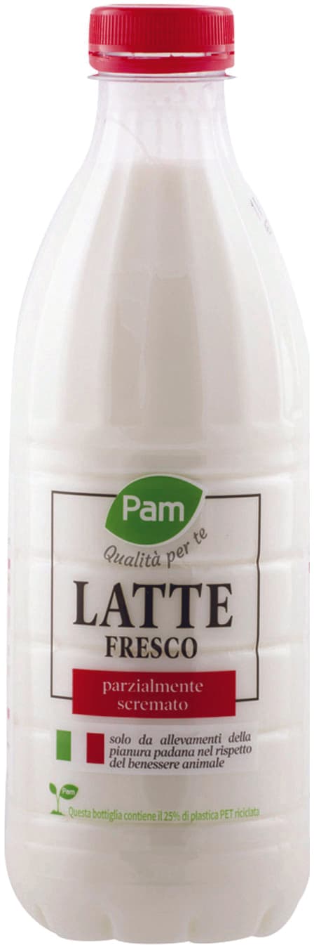 Latte fresco parzialmente scremato PAM 1 l – immagine 1