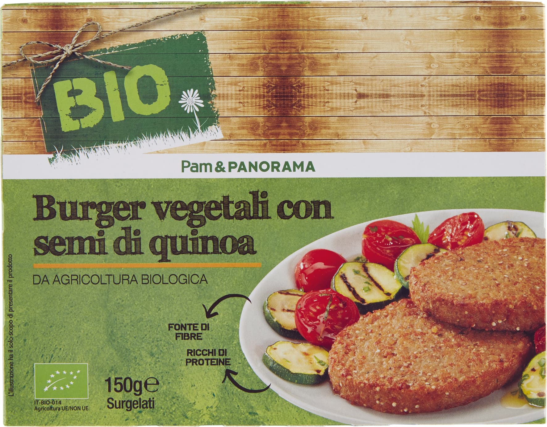 BIO Burger vegetali con semi di quinoa Surgelati 150 g – immagine 1