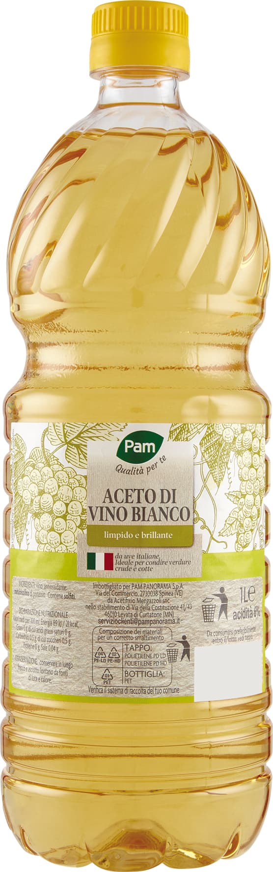 PAM PANORAMA Aceto di Vino bianco 1 L – immagine 1