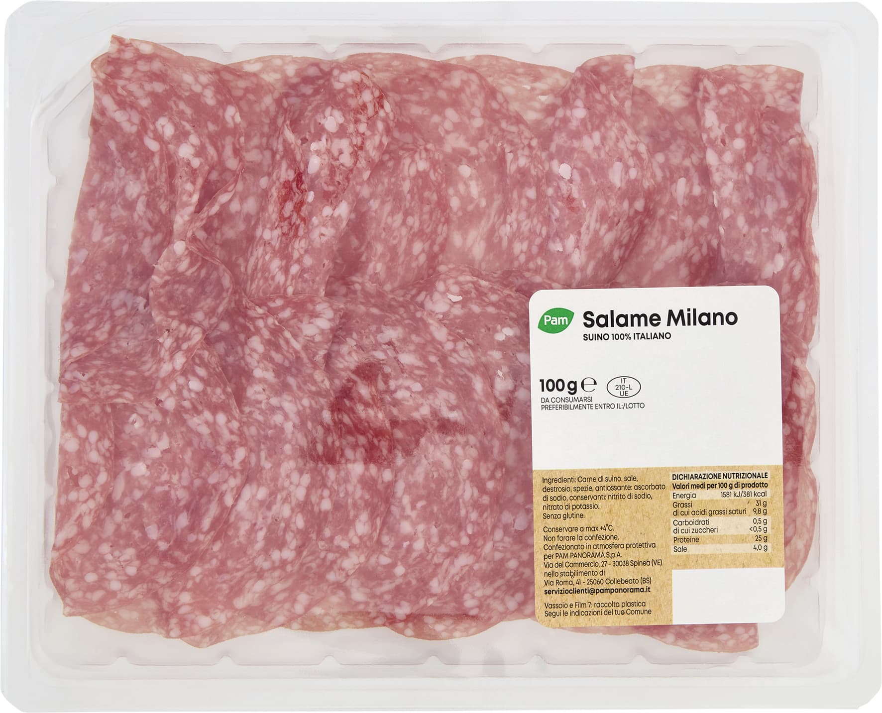 PAM Salame Milano 100 g – immagine 1
