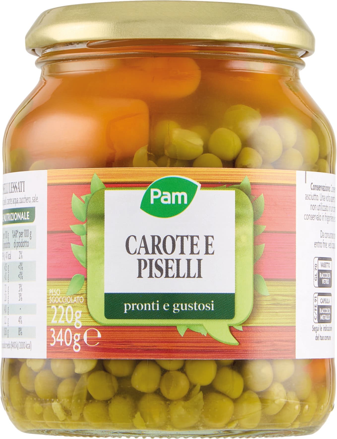 PAM Carote e Piselli 340 g – immagine 1