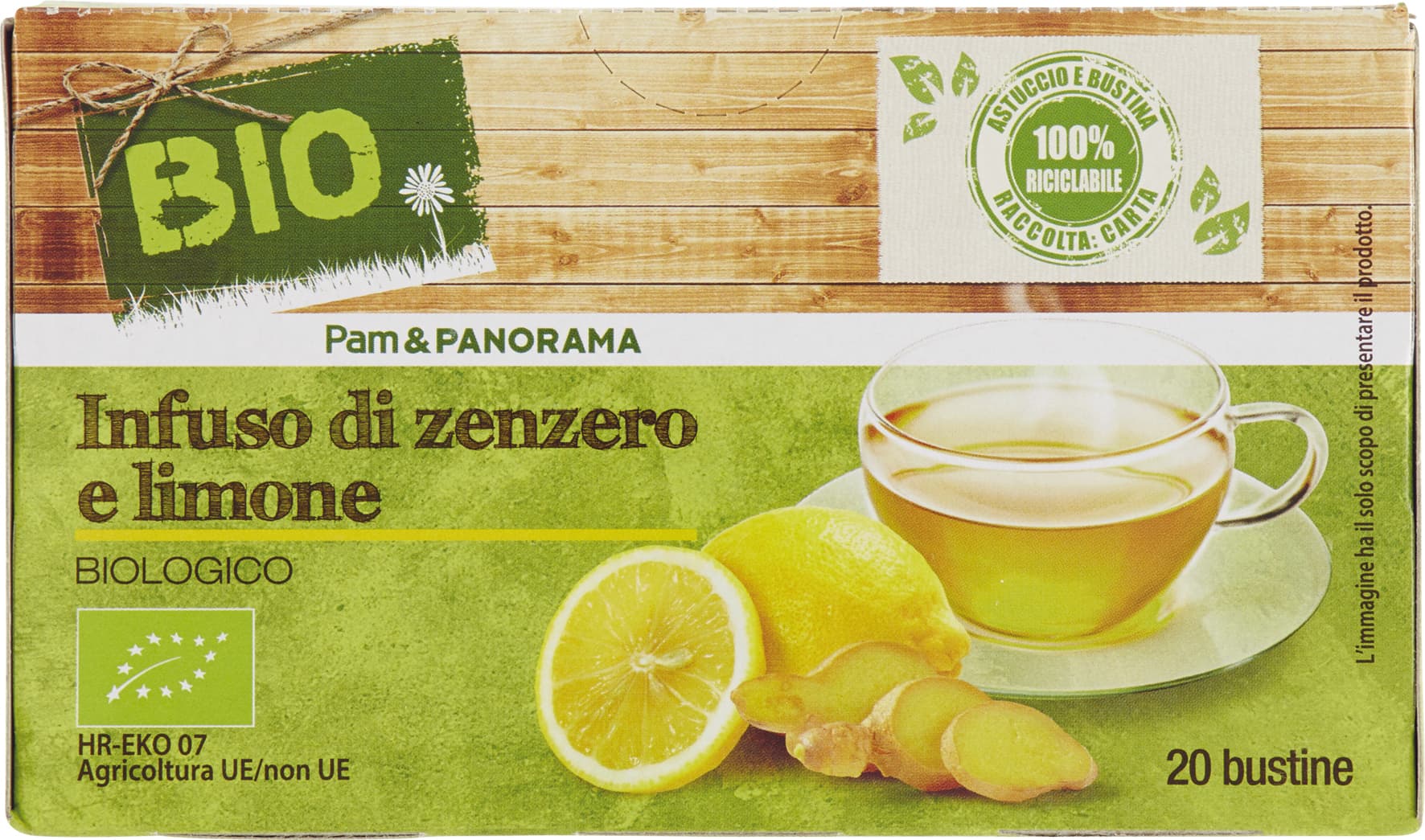 BIO Infuso di zenzero e limone 20 x 1,85 g – immagine 1