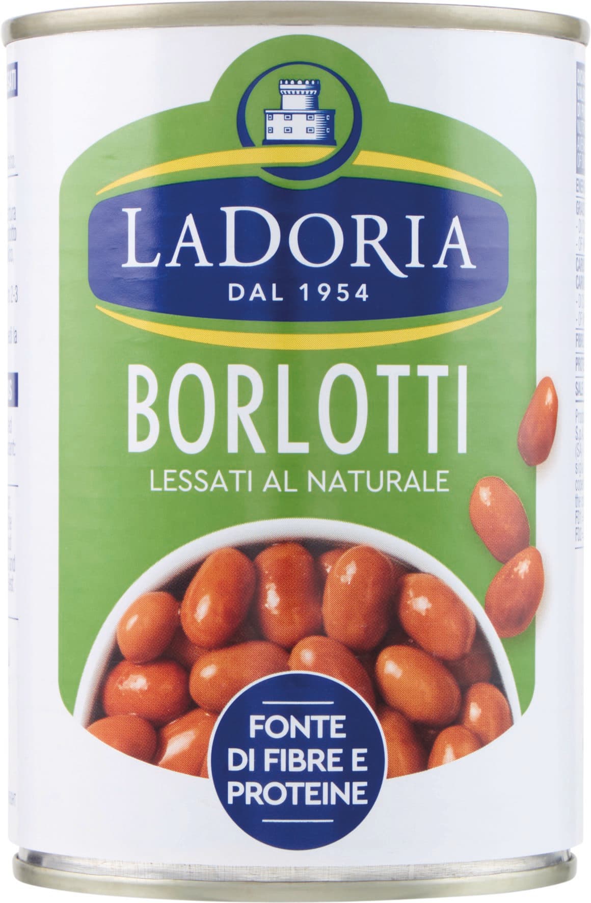 La Doria Borlotti Lessati al Naturale 400 g – immagine 1