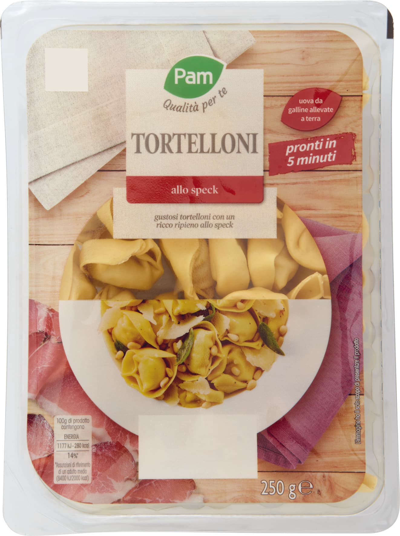 PAM Qualità per te Tortelloni allo speck 250 g – immagine 1