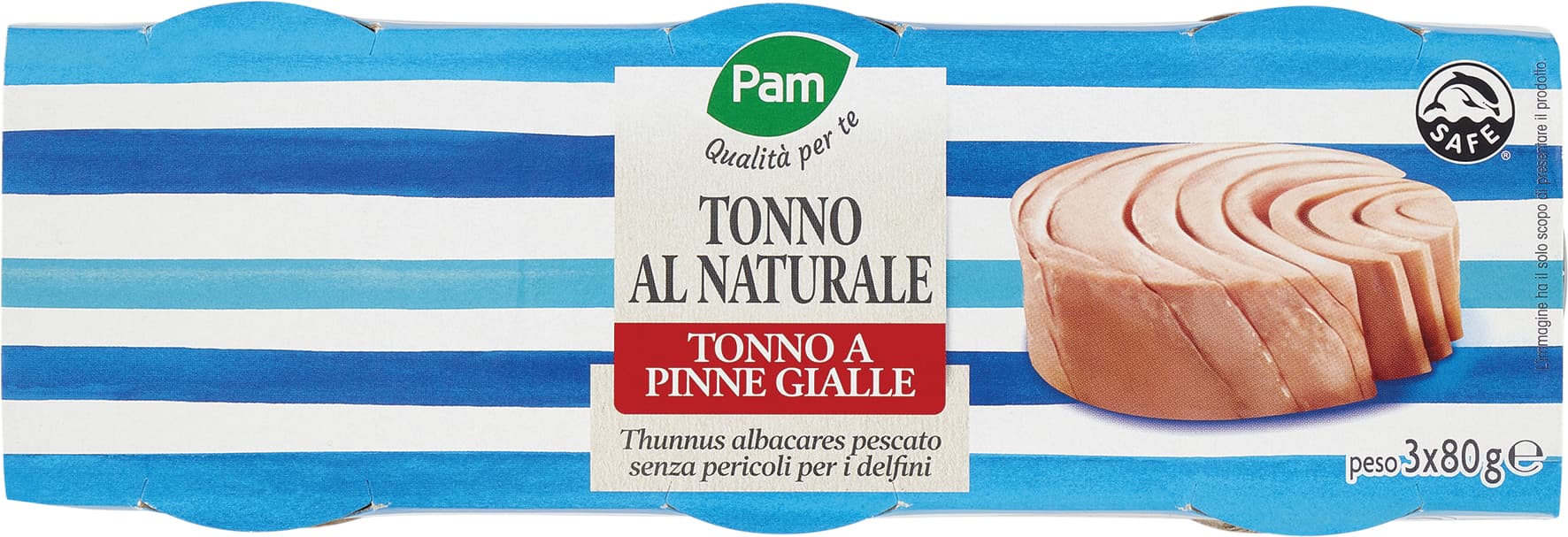 PAM Qualità per te Tonno al Naturale 3 x 80 g – immagine 1