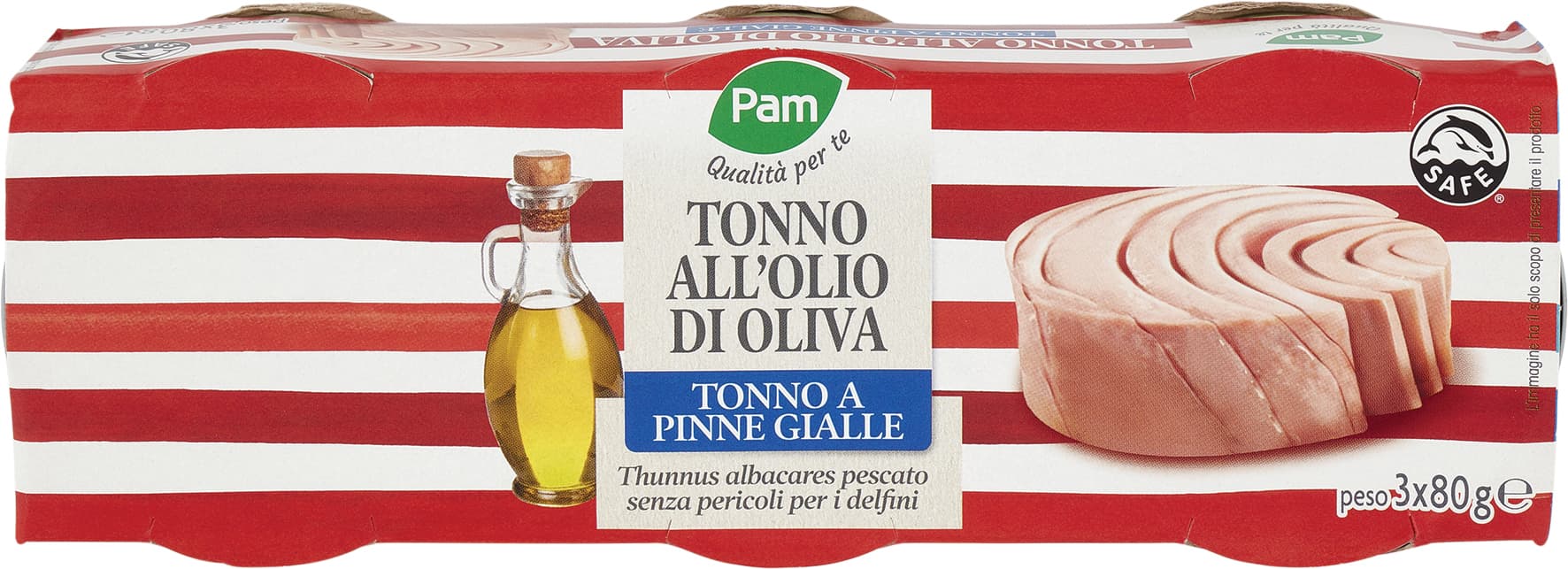 PAM Qualità per te Tonno all'Olio di Oliva 3 x 80 g – immagine 1