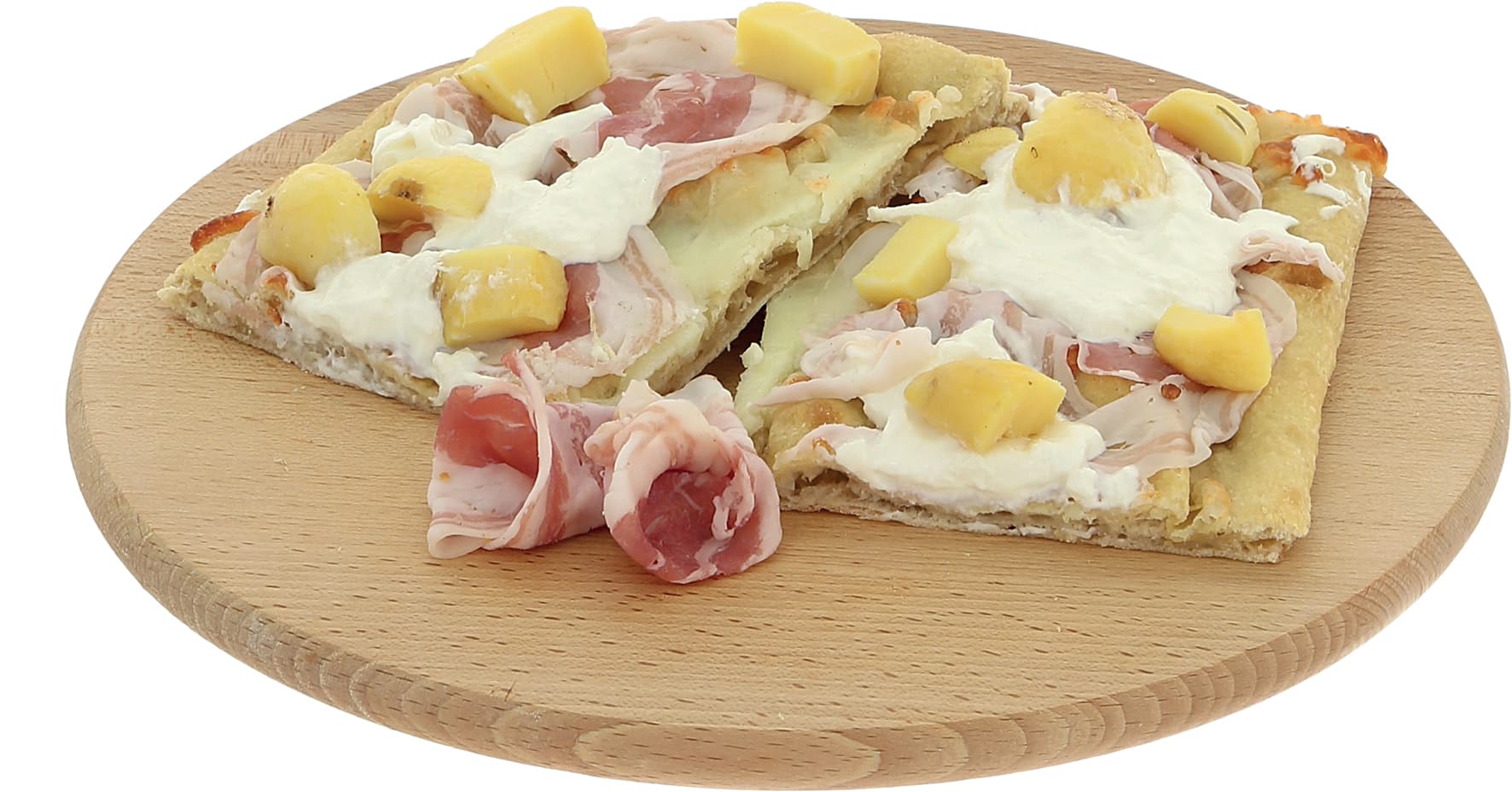 Pizza gourmet pancetta burrata patate – immagine 1