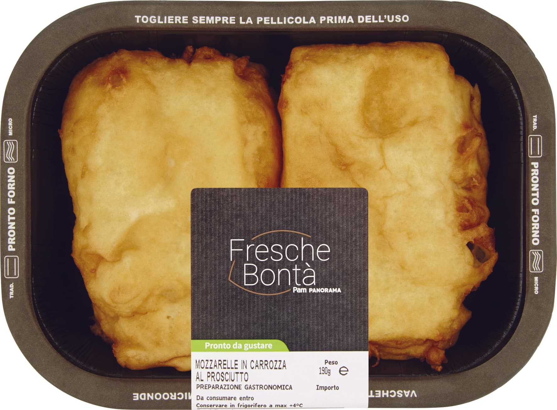 FRESCHE BONTÁ Mozzarella in Carrozza al Prosciutto 190 g – immagine 1