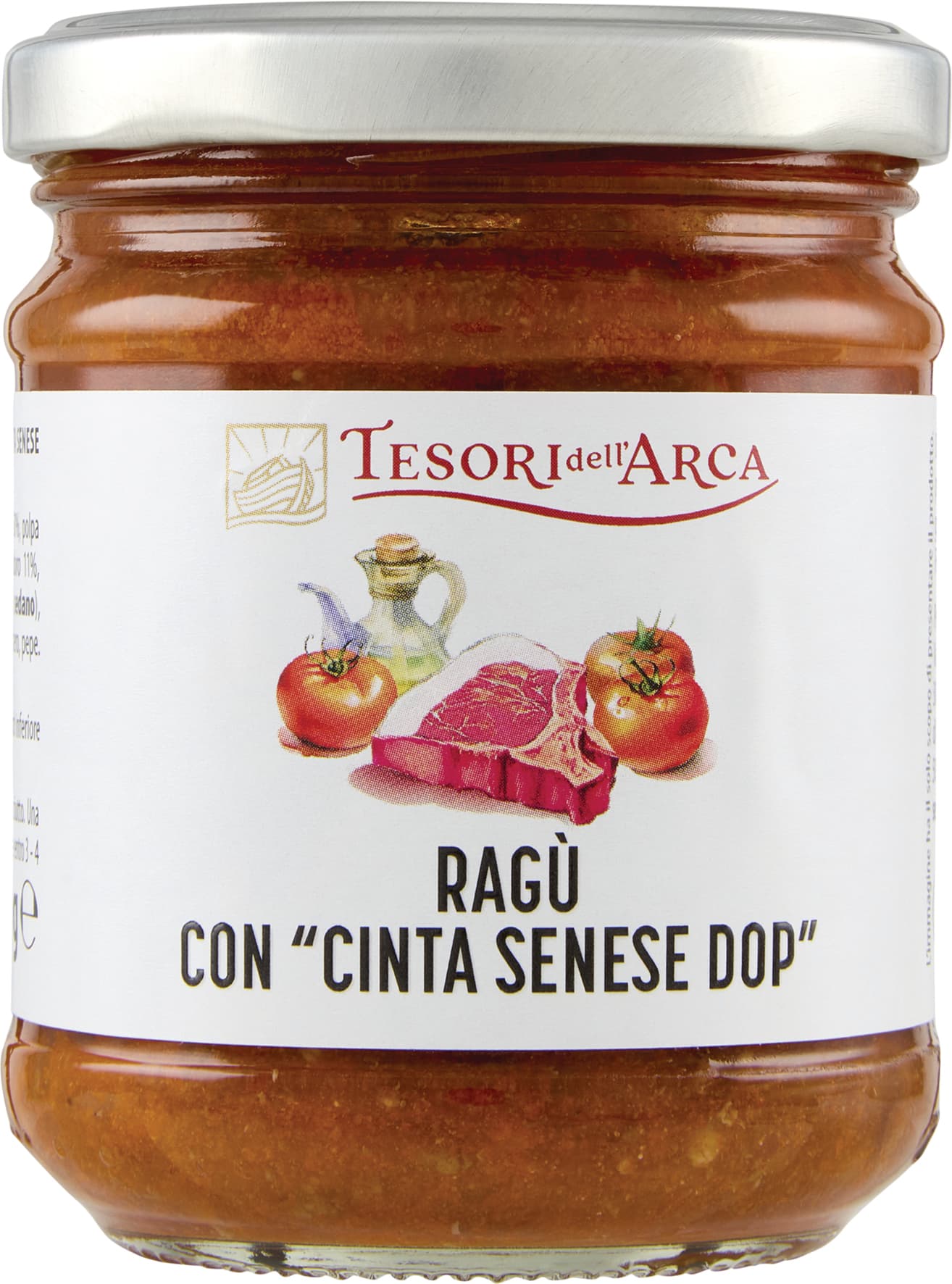 TESORI DELL'ARCA Ragù con "Cinta Senese DOP" 180 g – immagine 1
