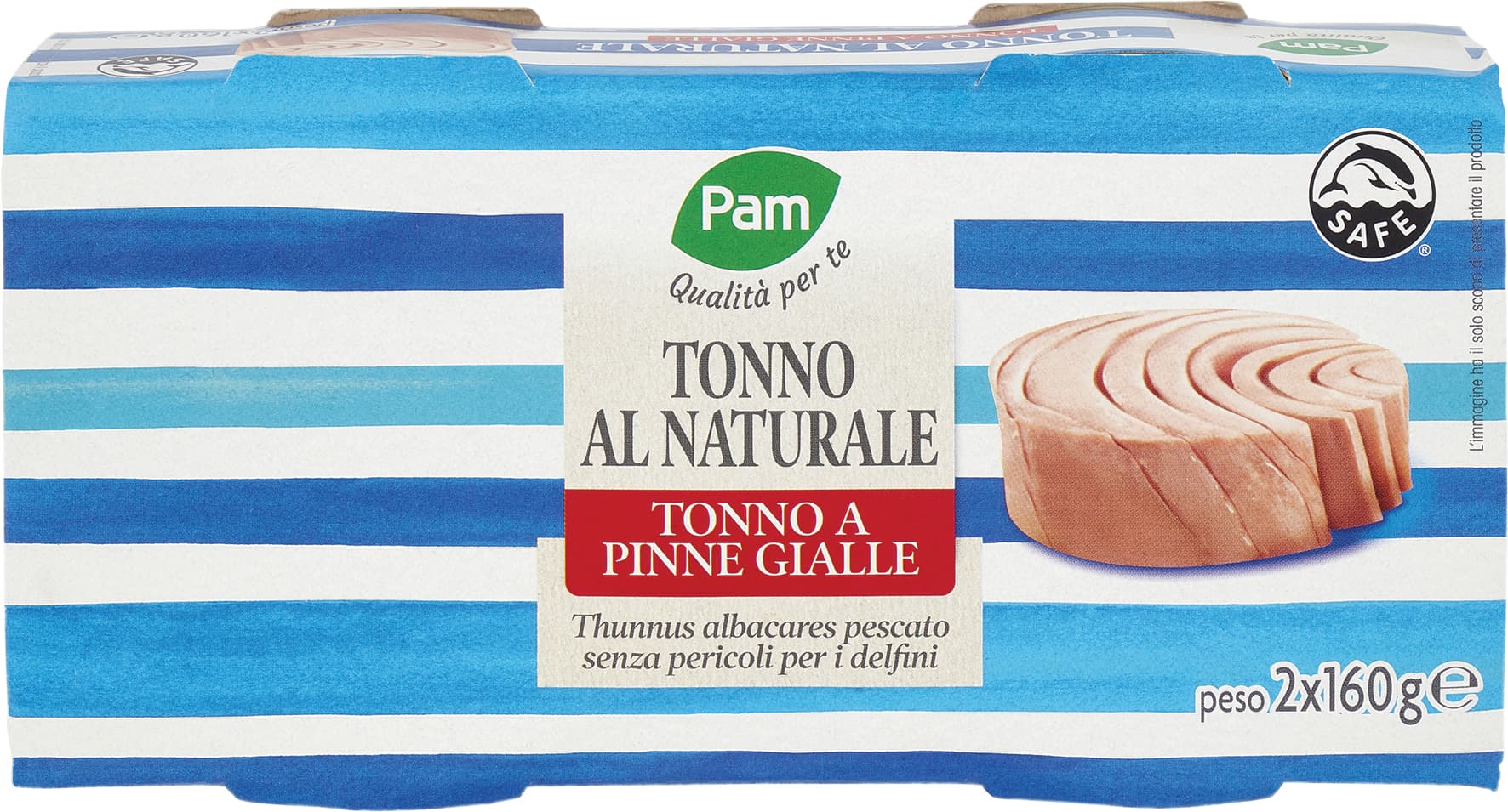 PAM Qualità per te Tonno al Naturale 2 x 160 g – immagine 1