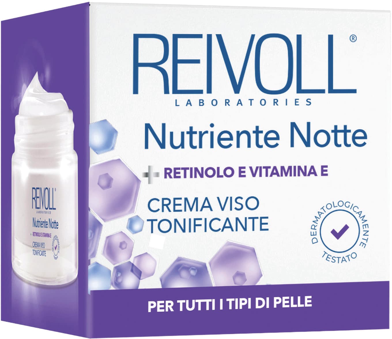 Crema nutriente notte retinolo e vitamina e 50ml reivoll – immagine 1