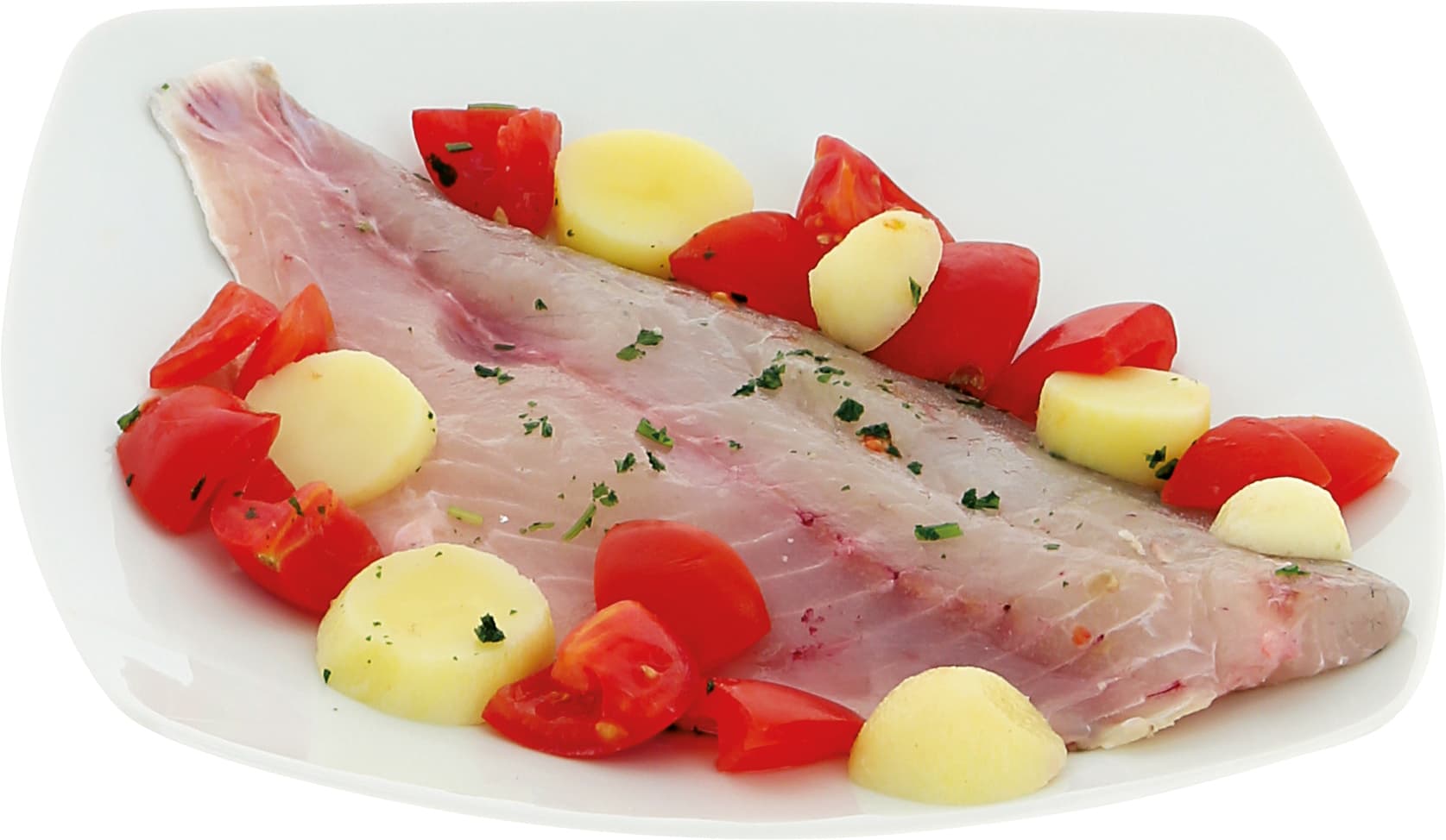Filetto di orata con patate e pomodorini – immagine 1