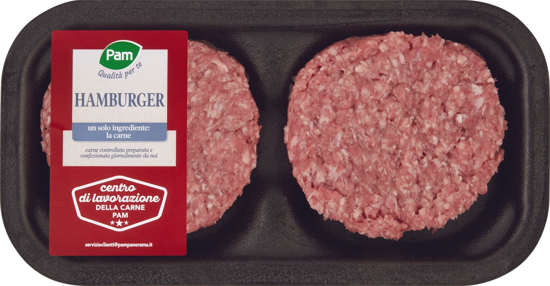 PAM Qualità per te Hamburger Puro Bovino Adulto 200 g – immagine 1