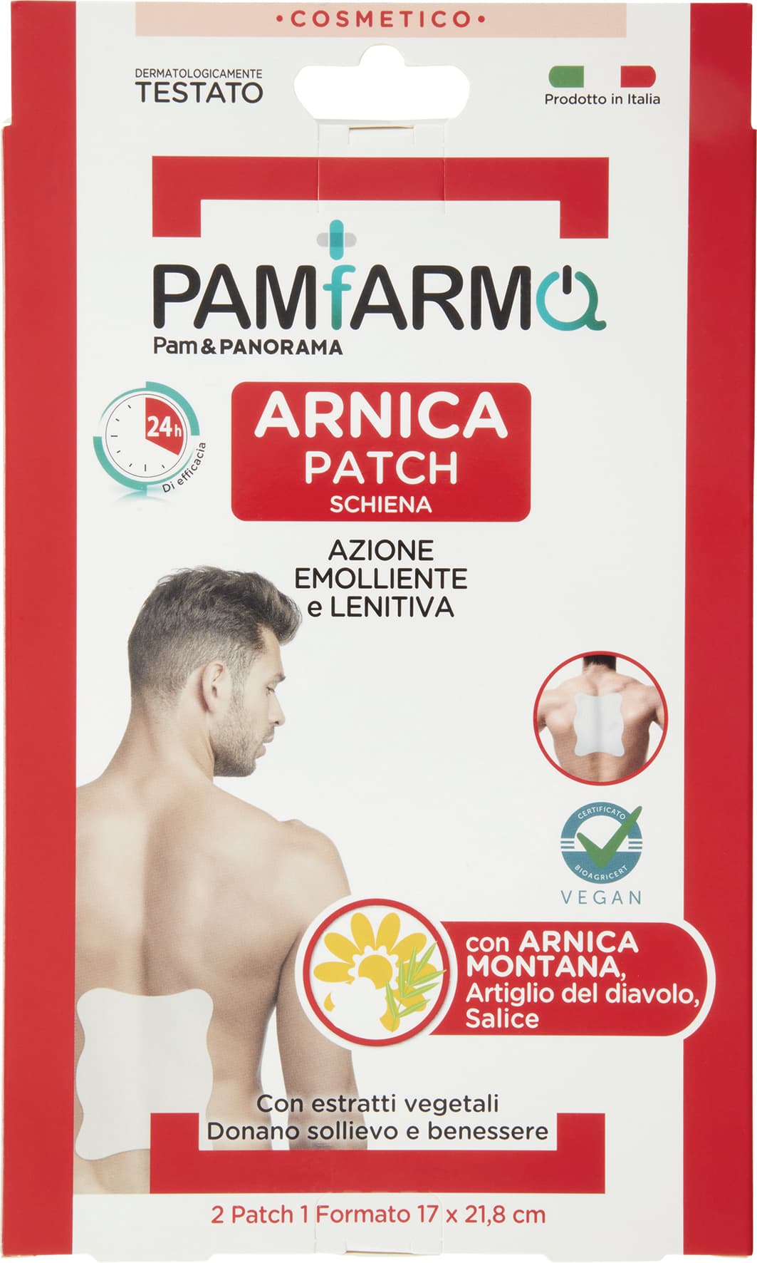 PAMFARMA Arnica Patch Schiena Azione Emolliente e Lenitiva 17 x 21,8 cm 2 pz – immagine 1