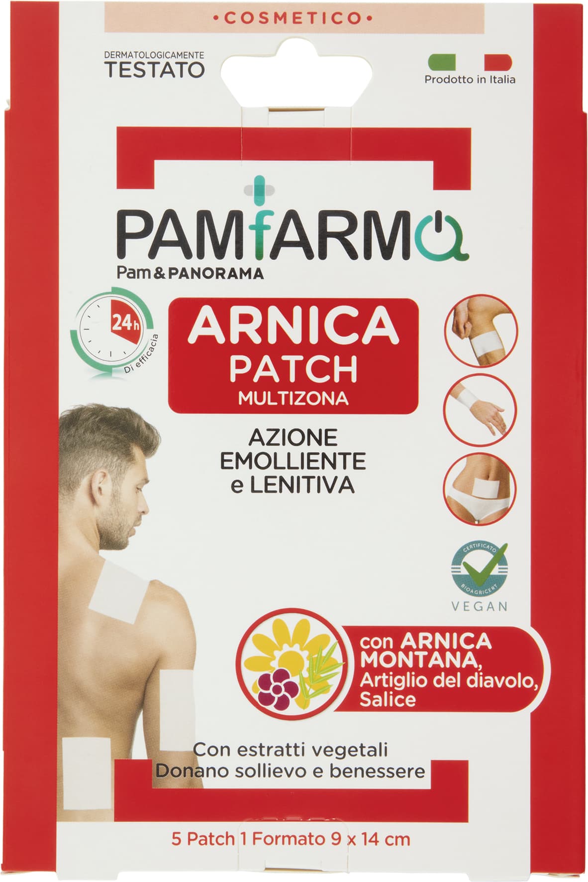 PAMFARMA Arnica Patch Multizona Azione Emolliente e Lenitiva 9 x 14 cm 5 pz – immagine 1