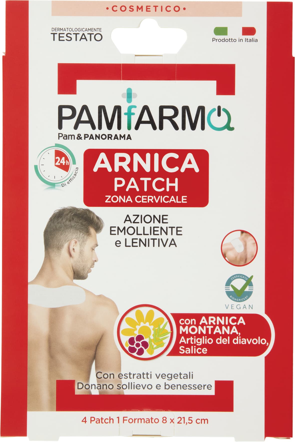 Arnica Patch Zona Cervicale Azione Emolliente e Lenitiva 8 x 21,5 cm 4 pz – immagine 1