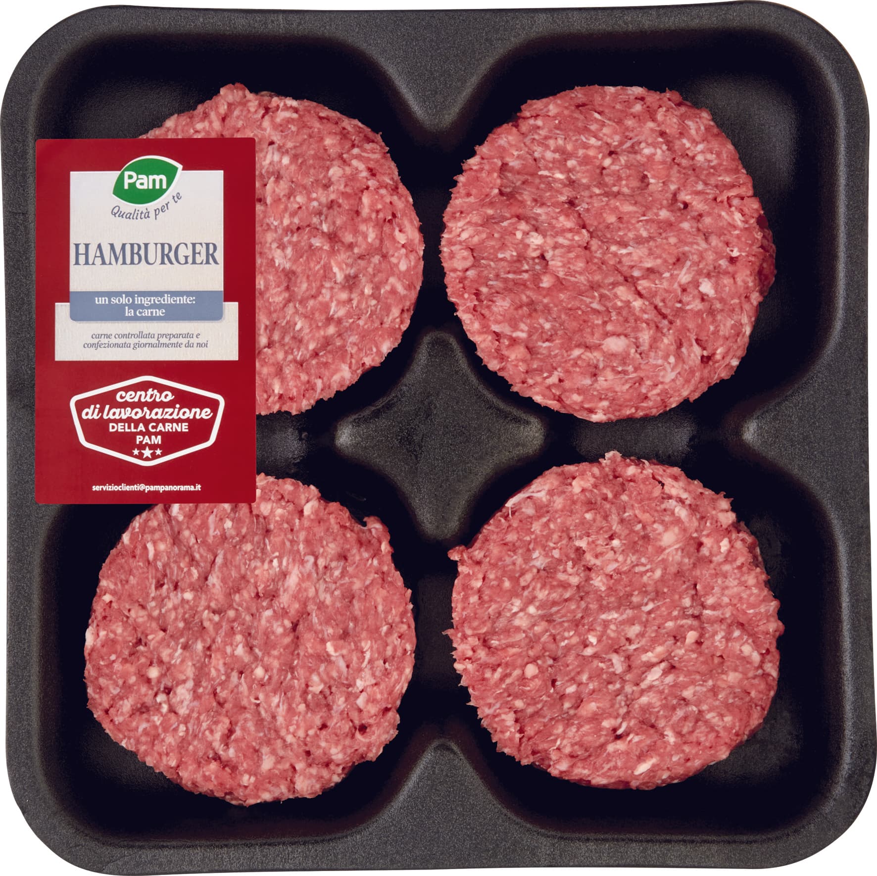 PAM Qualità per te Hamburger Puro Bovino Adulto 400 g – immagine 1