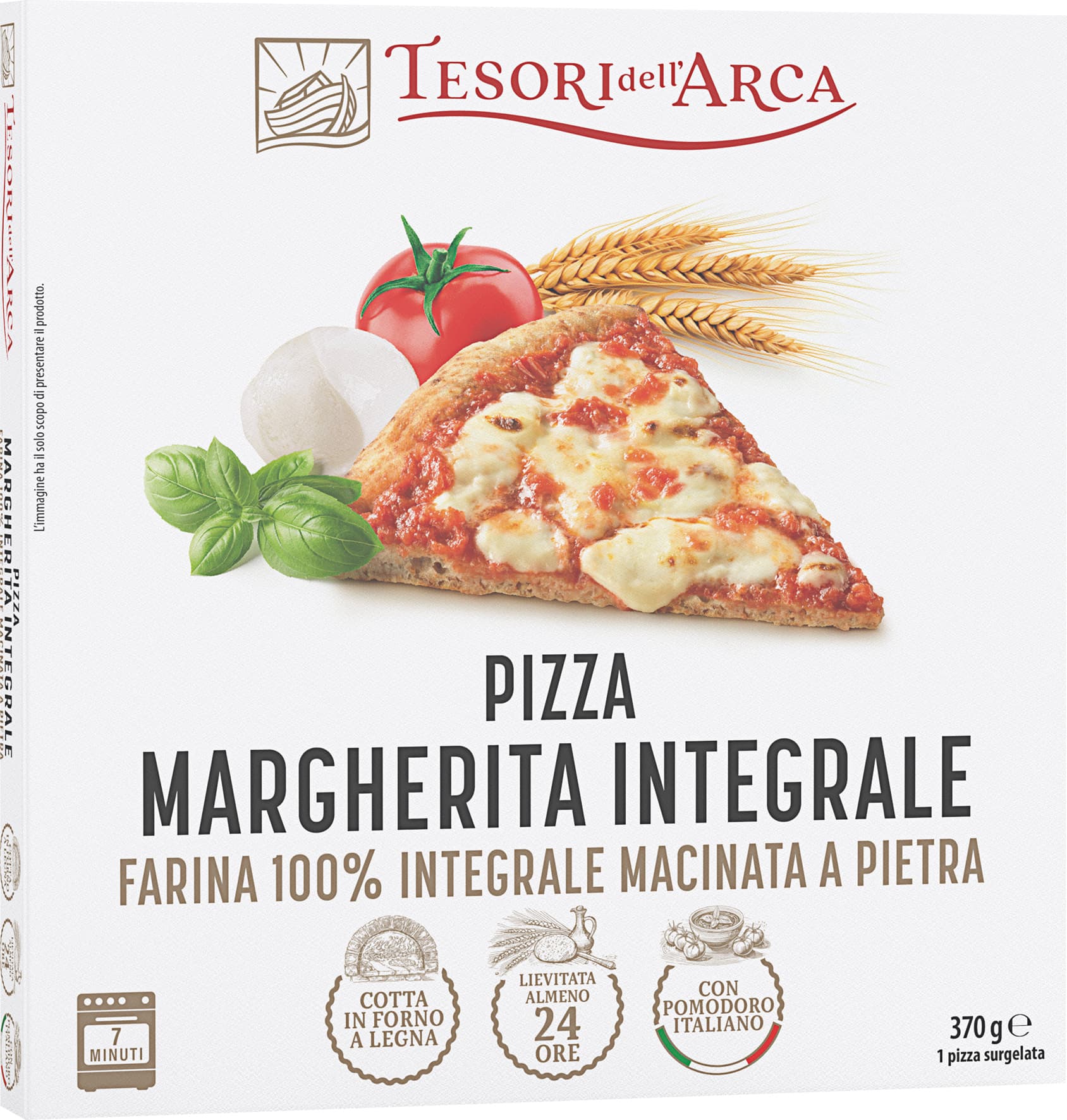 TESORI DELL'ARCA Pizza Margherita Integrale 370 g – immagine 1