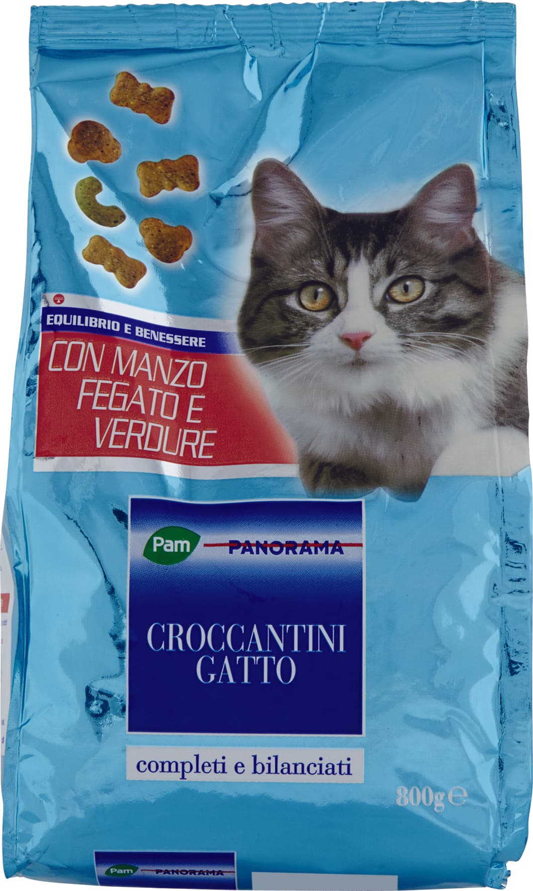 PAM PANORAMA Croccantini Gatto con Manzo Fegato e Verdure 800 g – immagine 1