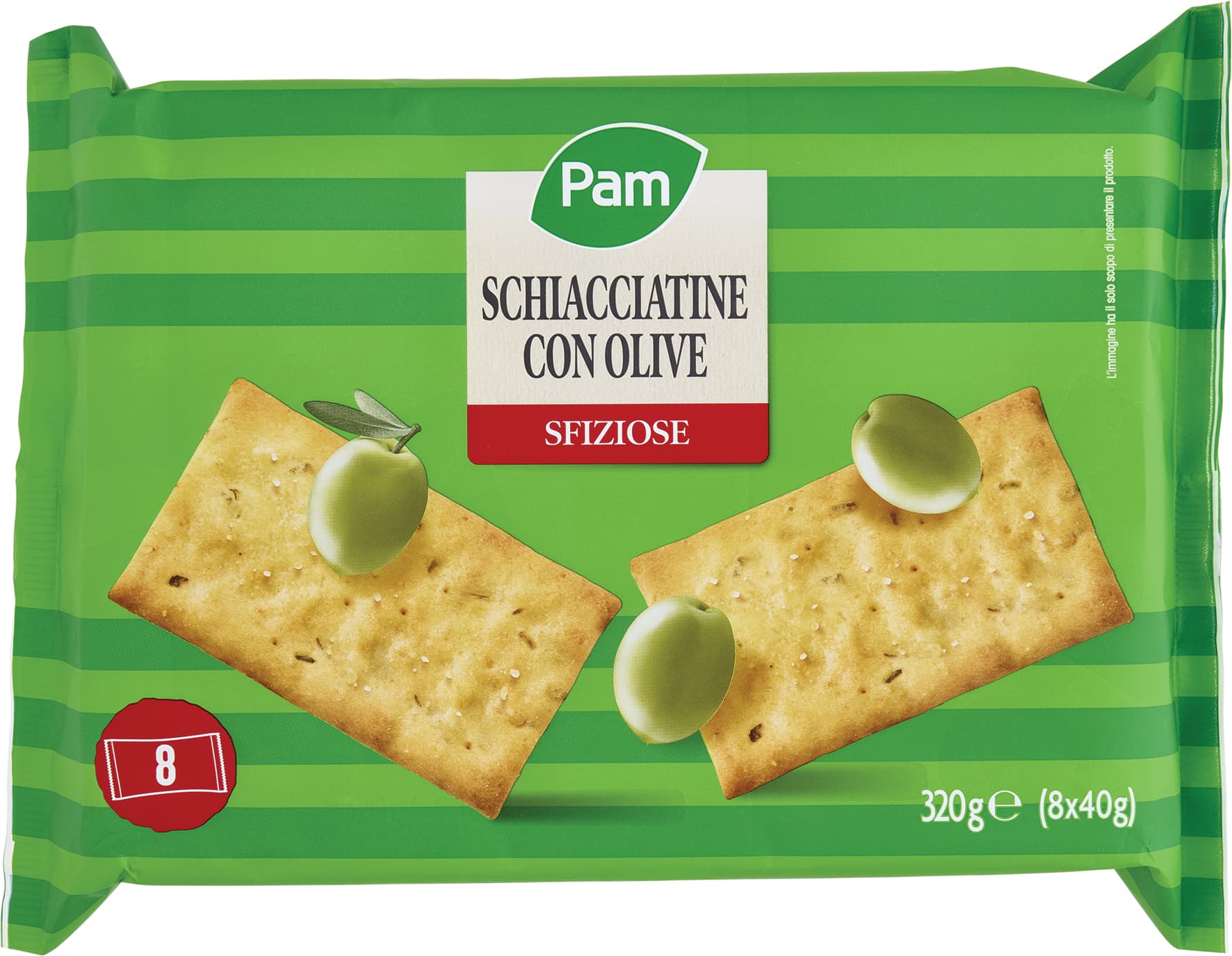 Schiacciatine con Olive 8 x 40 g – immagine 1