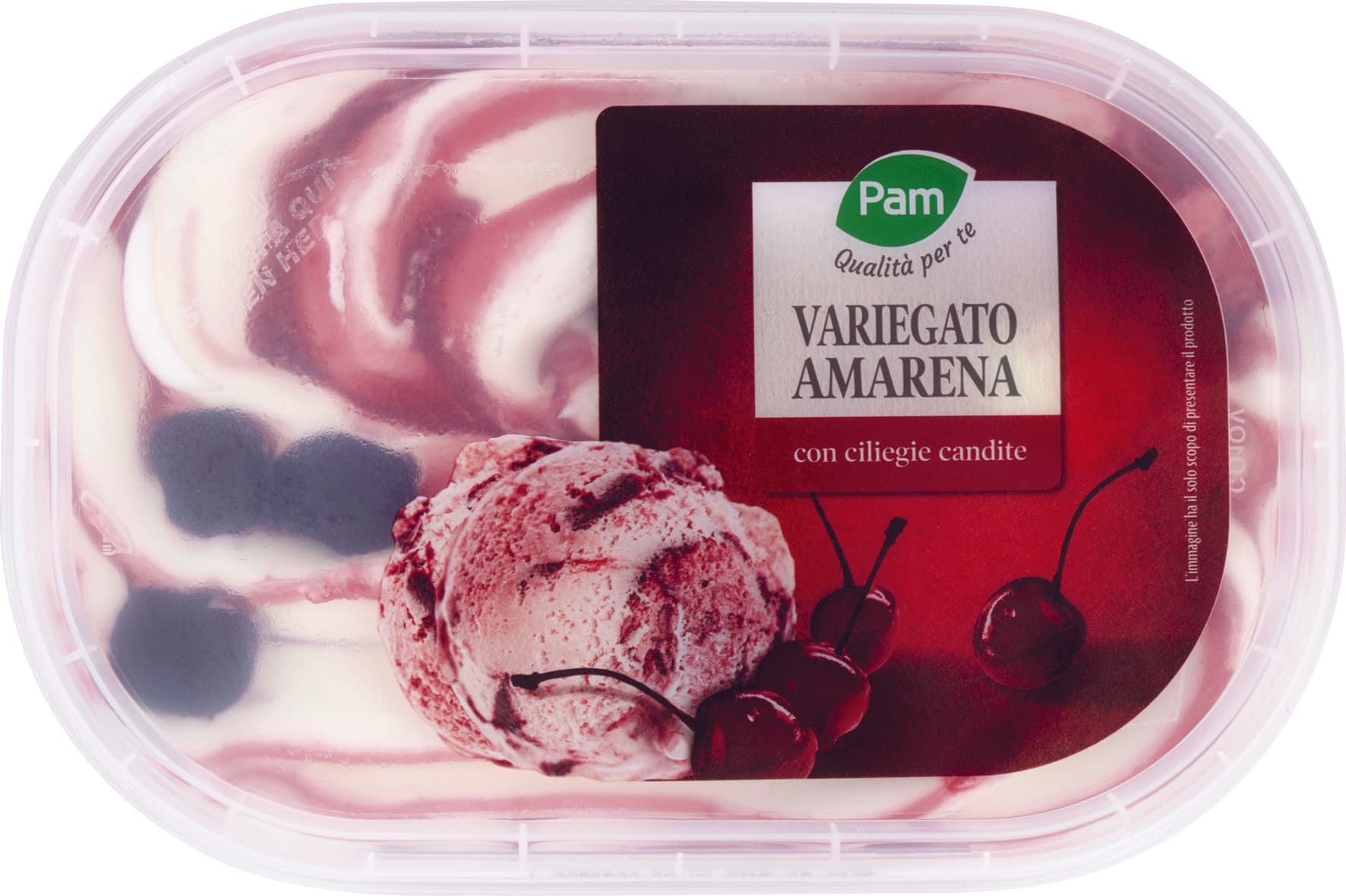 PAM Qualità per te Variegato Amarena con ciliegie candite 500 g – immagine 1
