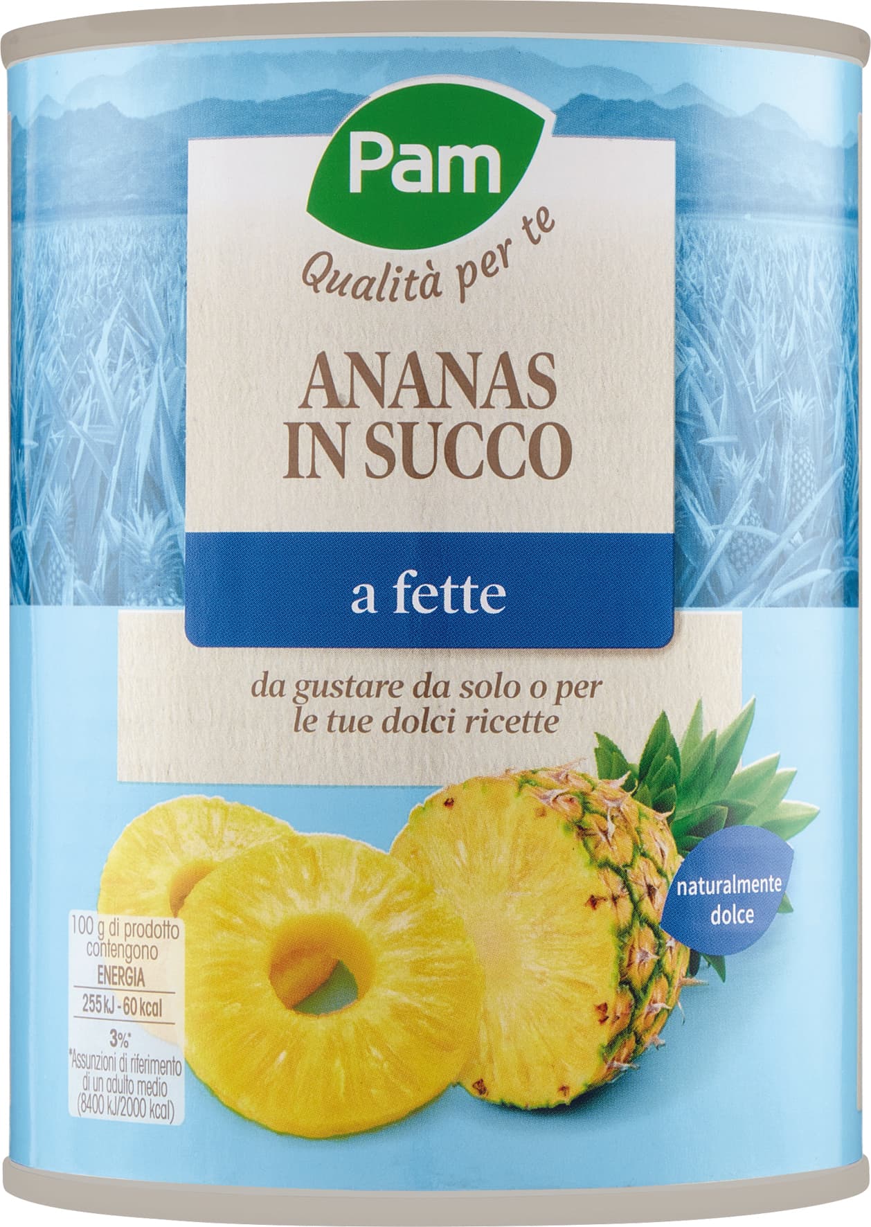 PAM Qualità per te Ananas a Fette al naturale 565 g – immagine 1