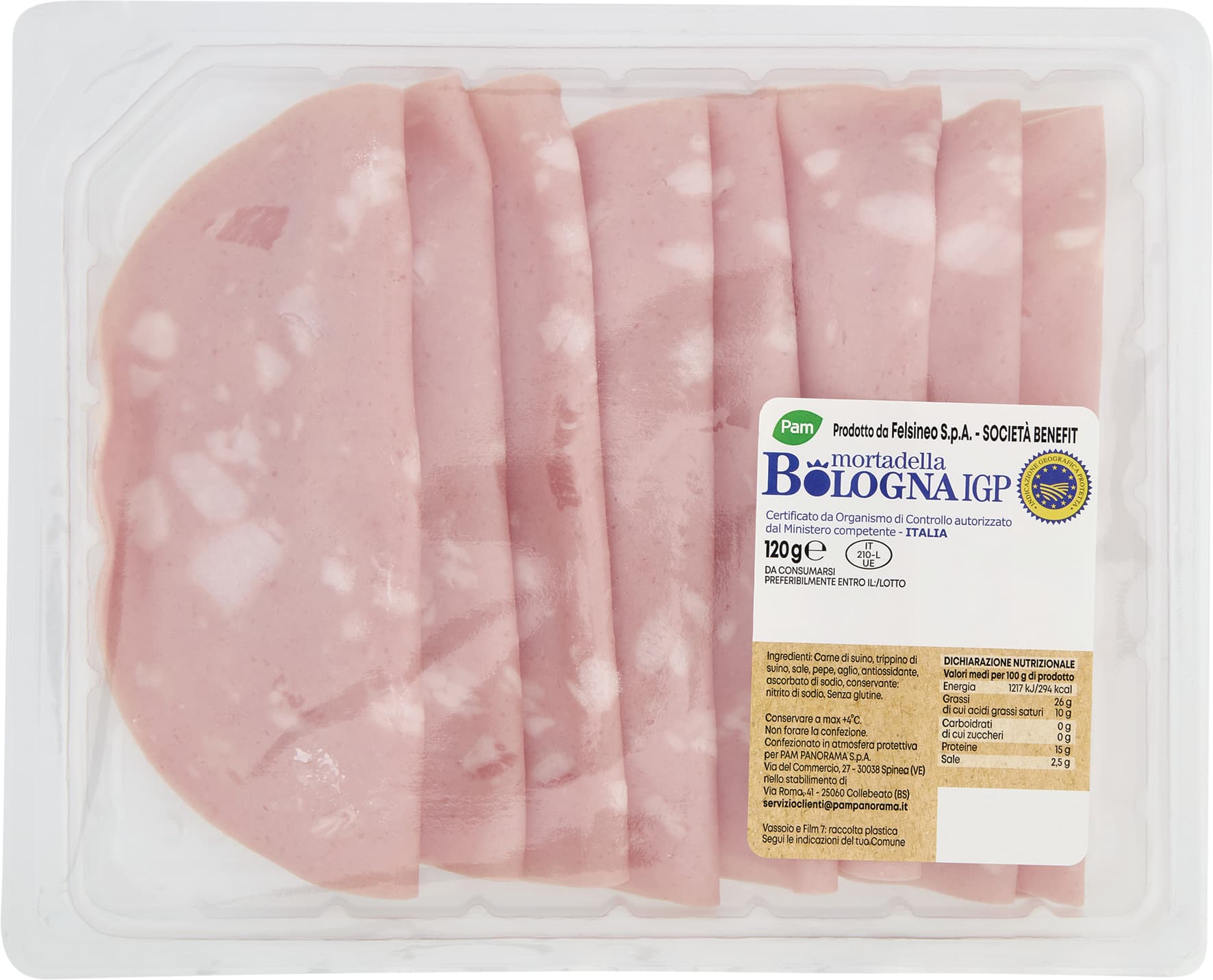 PAM mortadella Bologna IGP 120 g – immagine 1