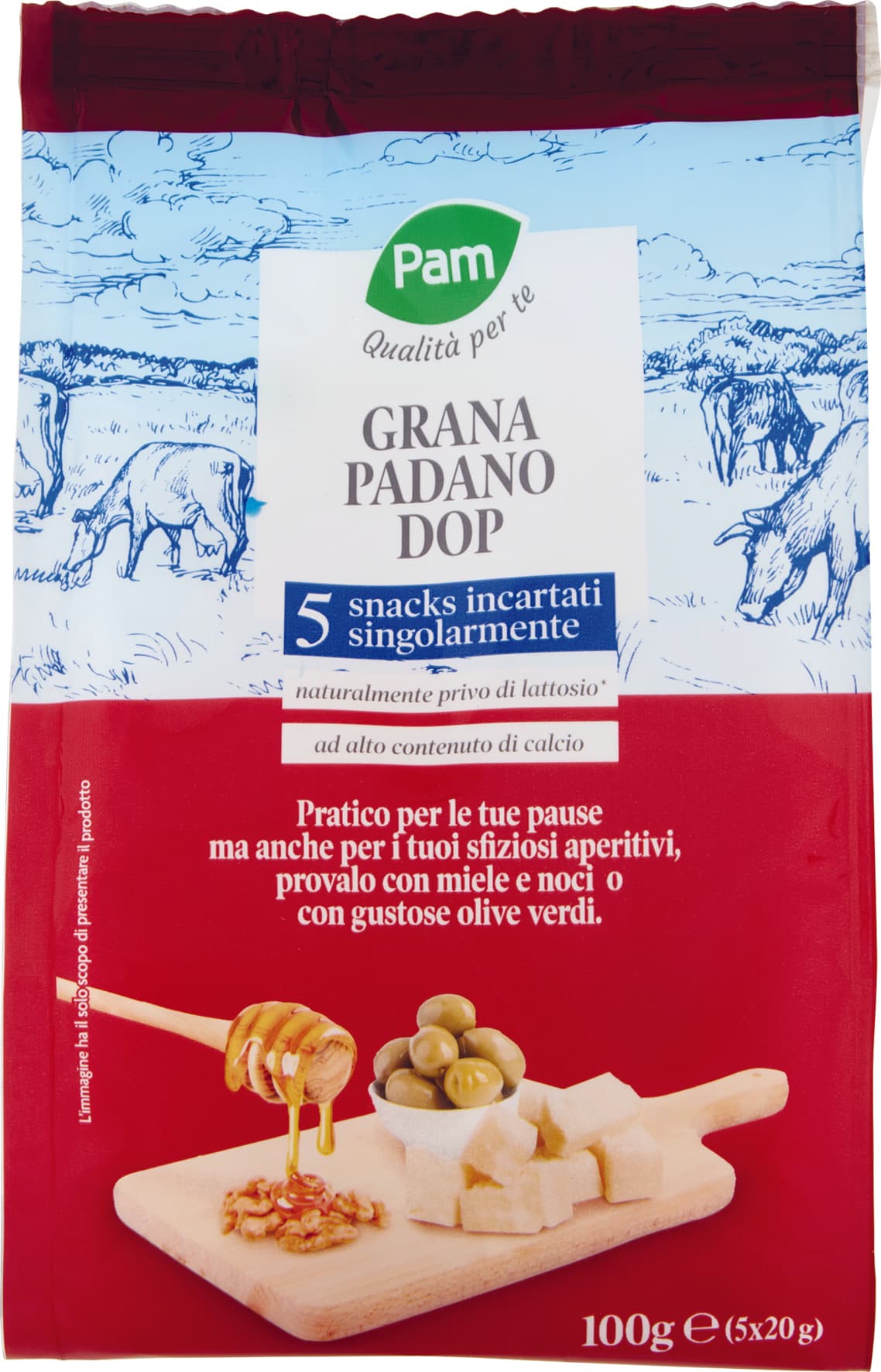 PAM PANORAMA Grana Padano DOP Snack 100 g – immagine 1