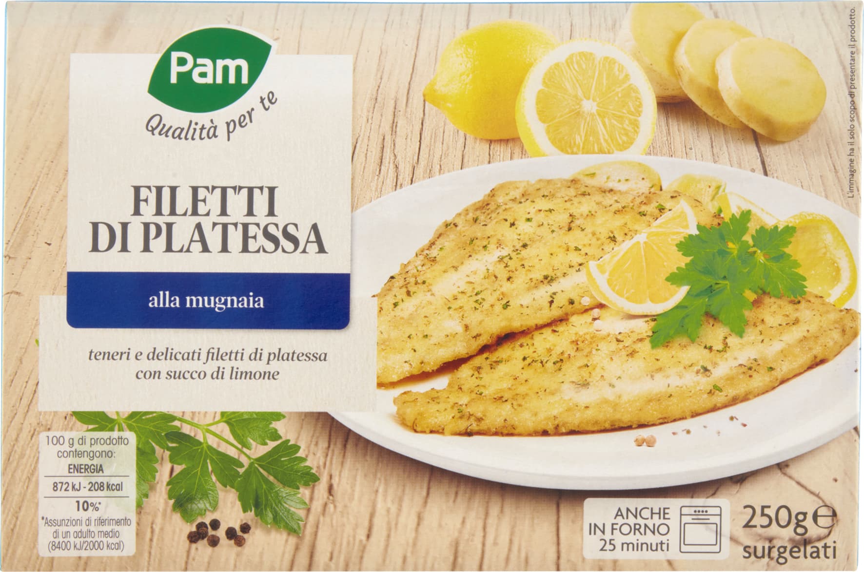 PAM PANORAMA Filetti di Platessa alla mugnaia surgelati 300g (100g x 3) – immagine 1